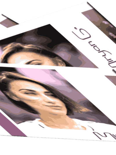 TARJETAS VISITA FOTO HORIZONTAL PLEGADA 170x55