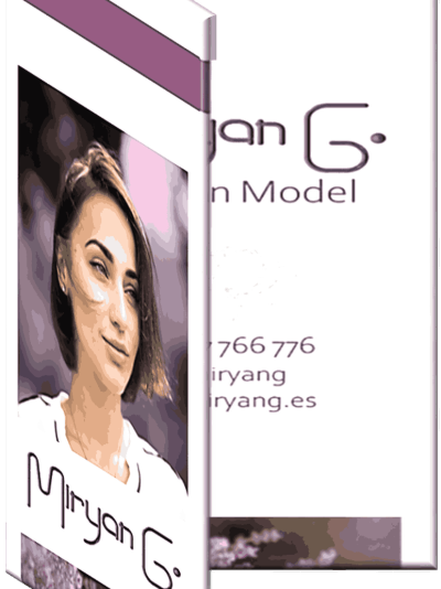 TARJETAS VISITA FOTO VERTICAL PLEGADA 110x85