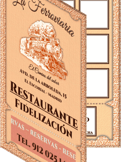Tarjeta Fidelización Vertical Plegada 110x85